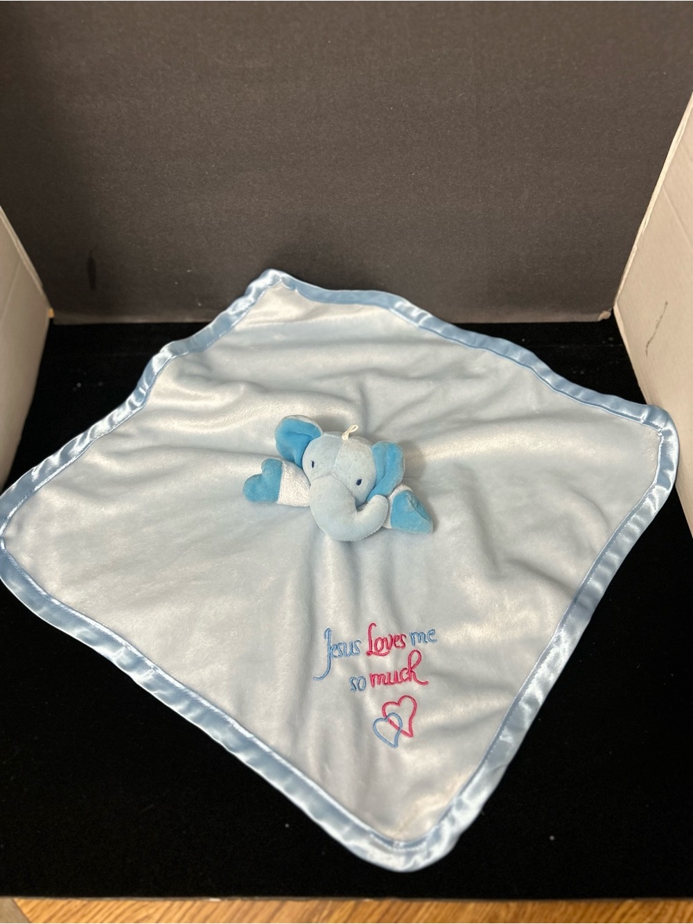 Purebaby Blue Elephant Lovey Blanket